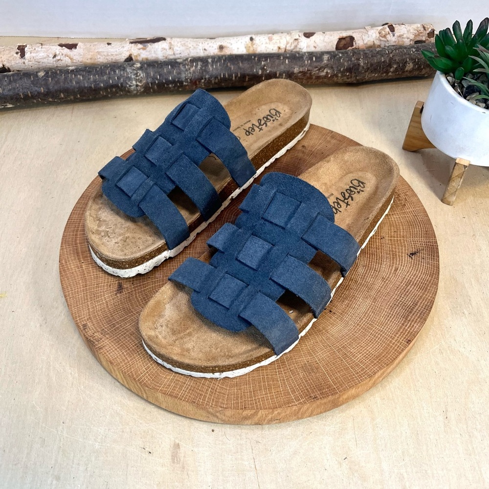 Biostep | Navy Suede Sandals Size 8